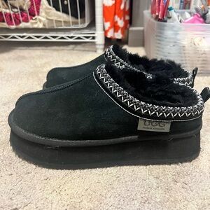 Ugh Tazz Platform Sheepskin Mule Slipper Sz 39 US 8